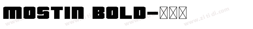 Mostin Bold字体转换